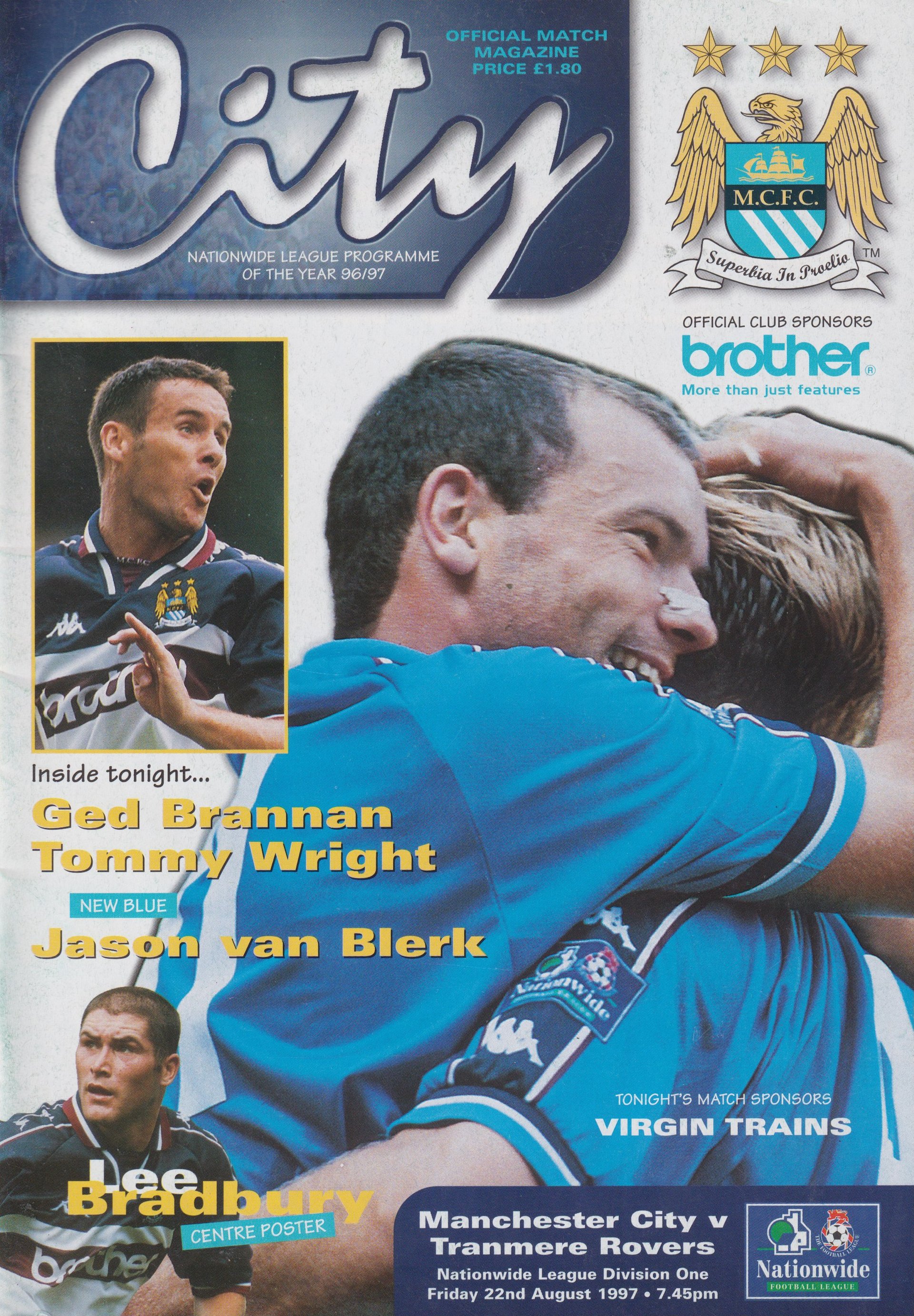 Manchester City v Tranmere Rovers match programme
